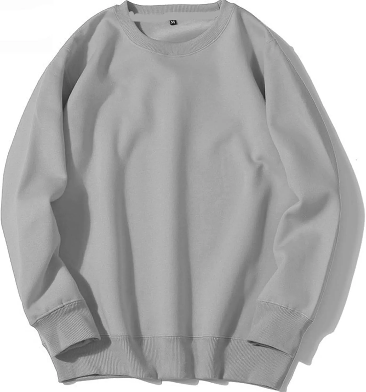 Sweatshirt for Men 2024 Fashion Cotton Long Sleeve Crewneck Sweatshirts Casual Lightweight Solid Workout Gym Pullover