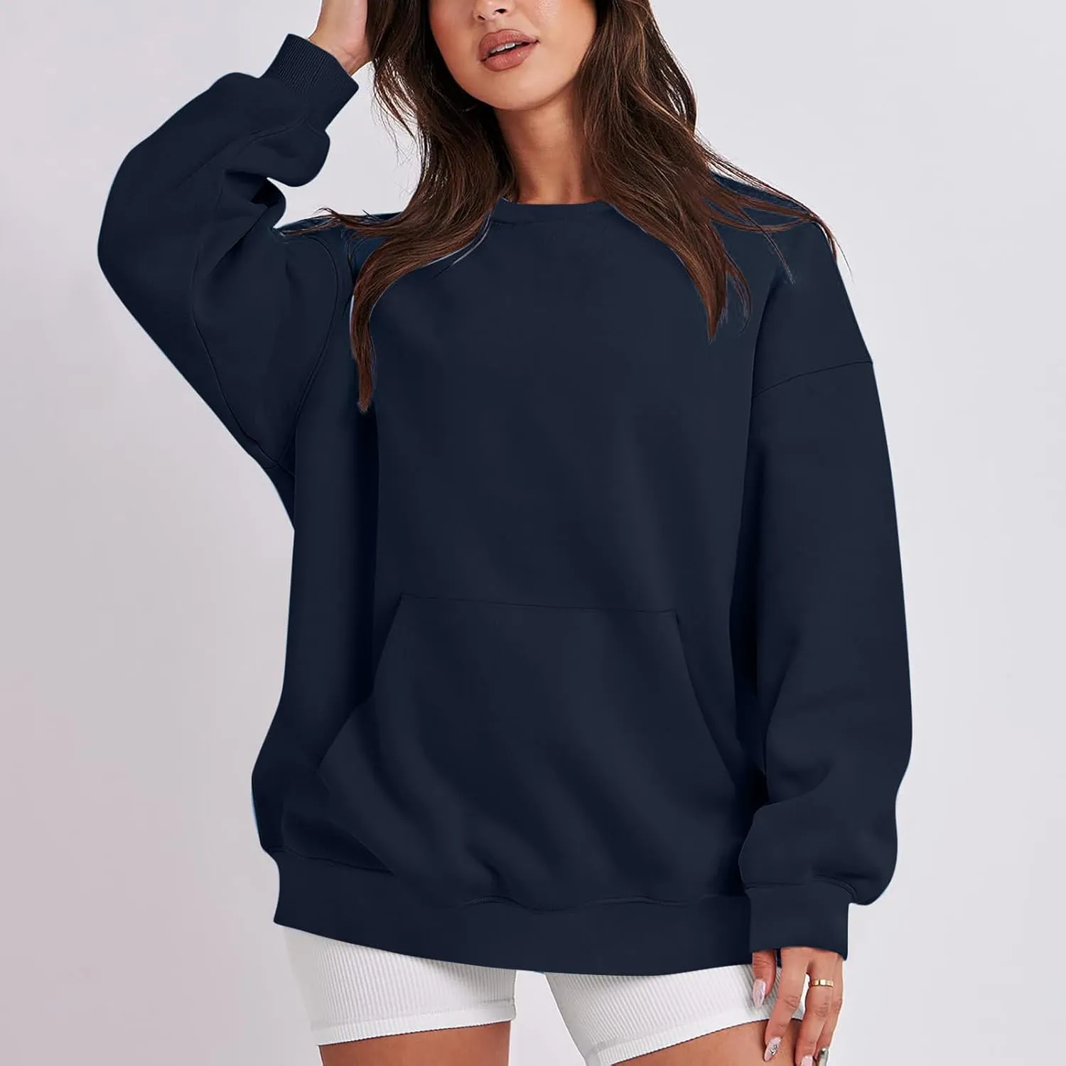 Sweatshirt For Womens Fashion 2023 Oversized Long Sleeve Crewneck Hoodie Sweatshirts Pullover Tops Fall Outfits