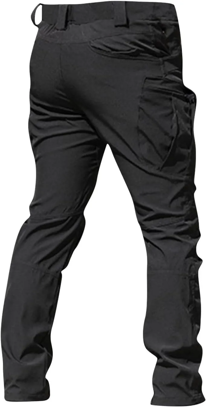 Tactical Pants for Men Water Resistant Hiking Cargo Pants Multi Pockets Stretch Waterproof Quick Dry Work Pants