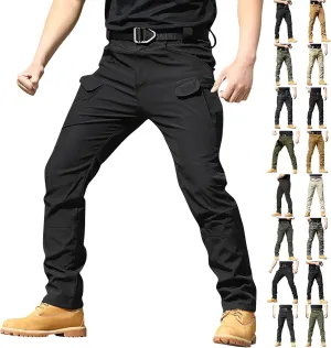 Tactical Pants for Men Water Resistant Hiking Cargo Pants Multi Pockets Stretch Waterproof Quick Dry Work Pants