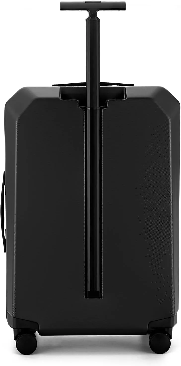Ti Hard Shell Carry on Luggage Airline Approved, Carry on Suitcases with Wheels,PC Luminous Textured Travel Luggage, TSA Approved, 20 Inch Carry-On (Midnight Black, Check-In 24-Inch)