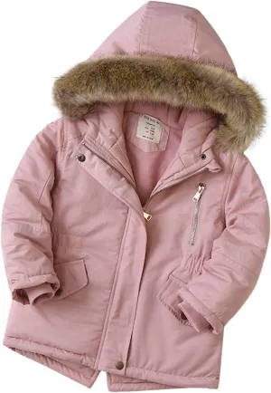 Toddler Boys Winter Coat Kids Toddler Baby Girls Boys Autumn Winter Warm Thick Padded Cotton Long (Pink, 7-8 Years)