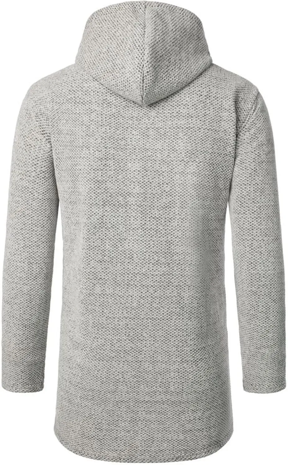 Trench Coat for Men Wool Blend Full Zip Hooded Long Cardiagn Jacket Knitted Cardigan Sweaters Jacket Warm Hoodie Coat