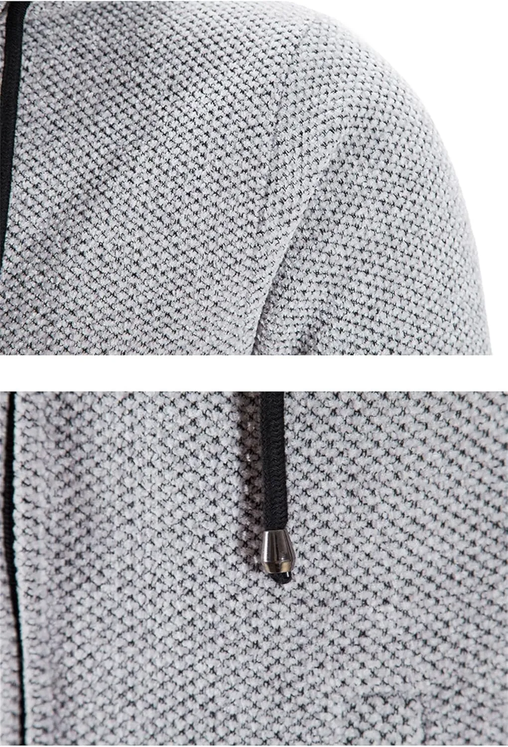 Trench Coat for Men Wool Blend Full Zip Hooded Long Cardiagn Jacket Knitted Cardigan Sweaters Jacket Warm Hoodie Coat