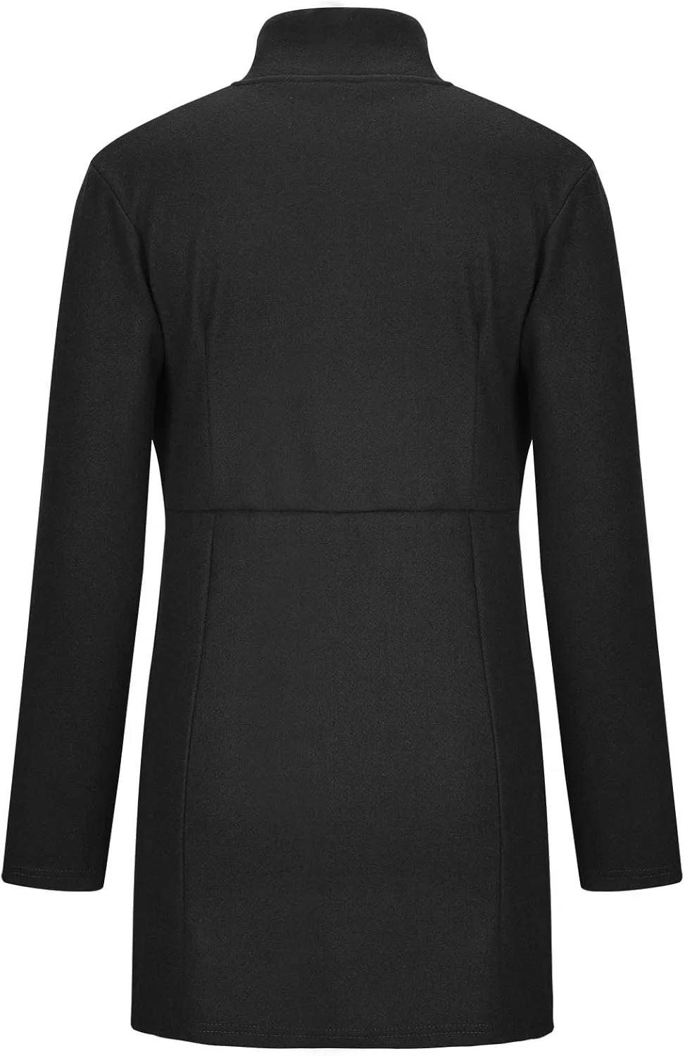 Trench Coat for Women 2024 Trendy Elegant Wool Coats Fall Winter Basic Peacoat Casual Long Sleve Woolen Outwear