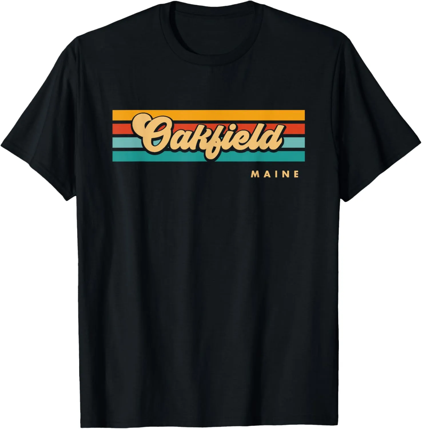 Vintage Sunset Stripes Oakfield, Maine T-Shirt