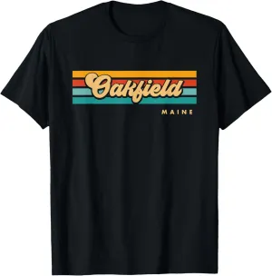 Vintage Sunset Stripes Oakfield, Maine T-Shirt