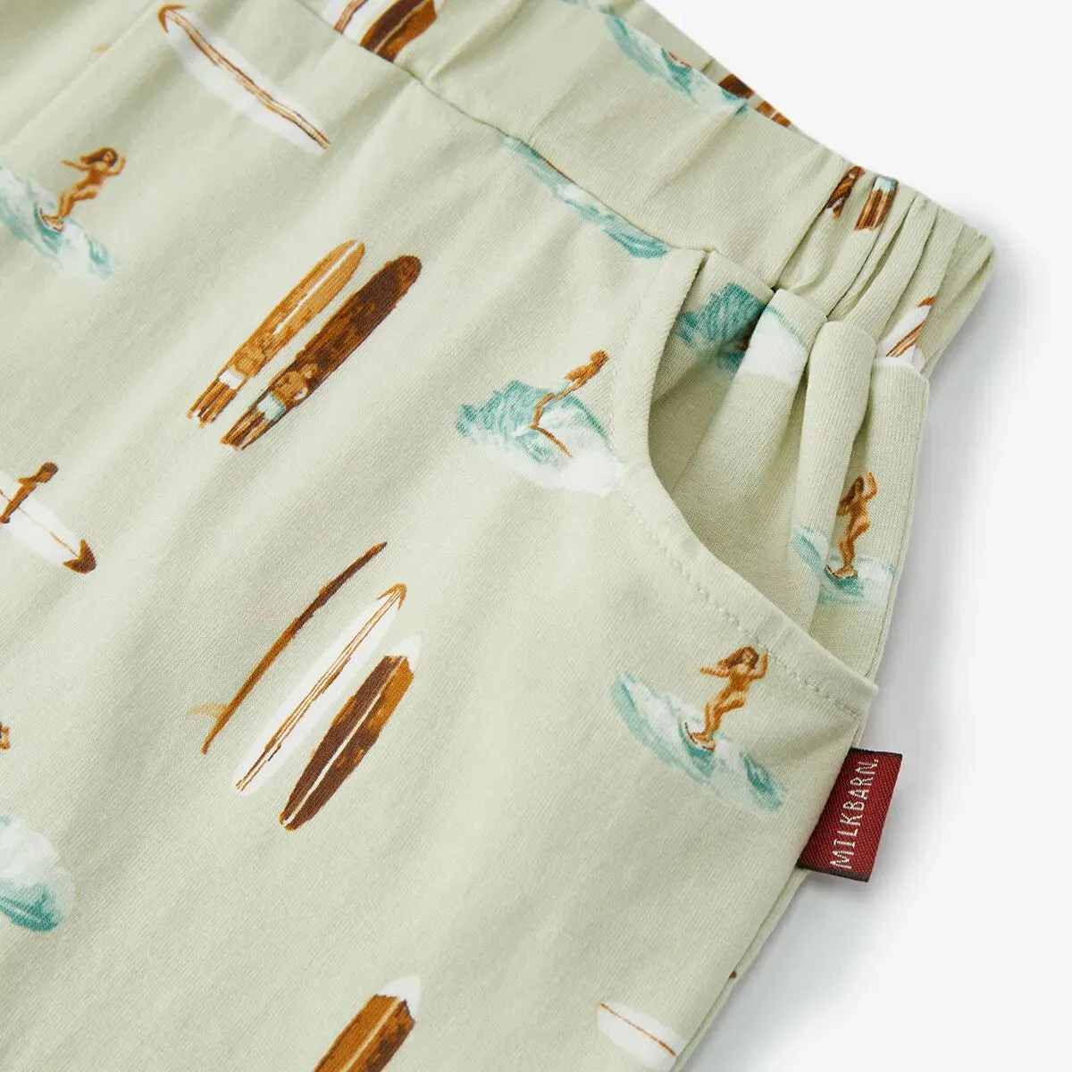 Vintage Surf Stretch Two Piece Shorts Set