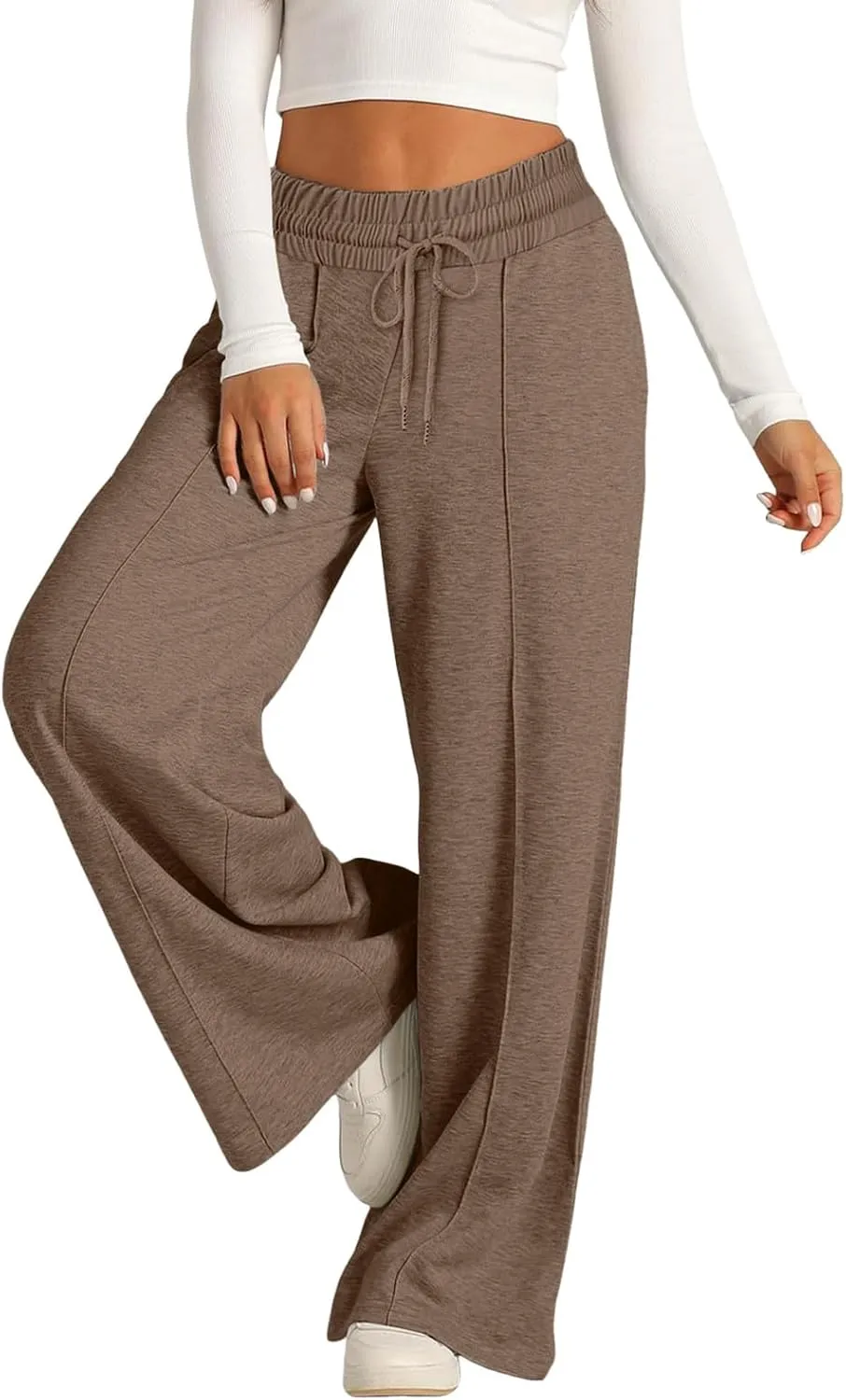 Wide Leg Sweatpants Women 2025 High Waisted Casual Loose Drawstring Sports Athletic Baggy Lounge Pants with Pockets