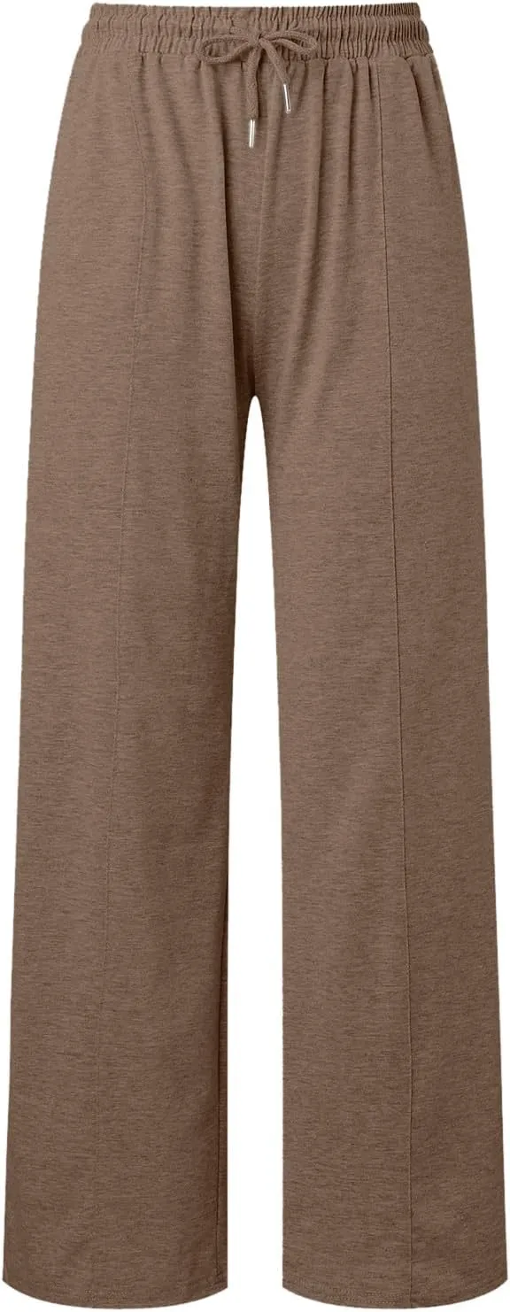 Wide Leg Sweatpants Women 2025 High Waisted Casual Loose Drawstring Sports Athletic Baggy Lounge Pants with Pockets