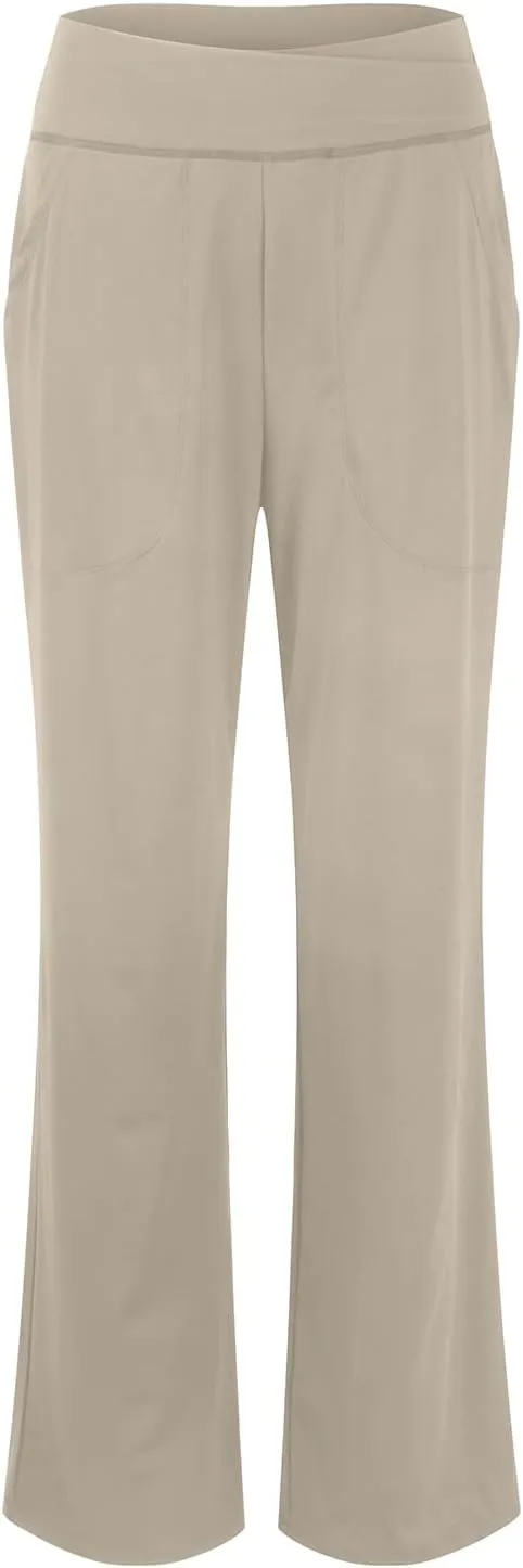 Wide Leg Yoga Pants for Women Crossover High Waisted Athletic Pants with Pockets Casual Comfy Lounge Pants