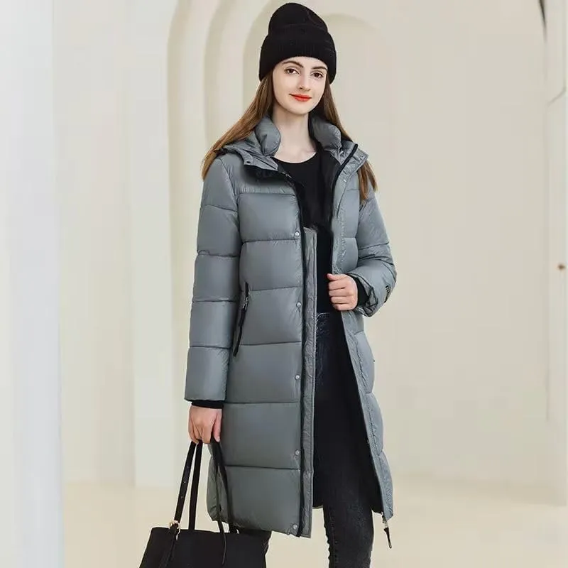 Winter Down Cotton Long Parkas Women's Thick Warm Korean Padded Jacket Winter Clothes Women Coat