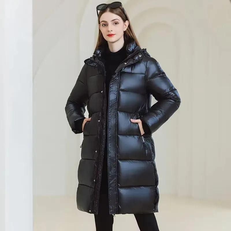 Winter Down Cotton Long Parkas Women's Thick Warm Korean Padded Jacket Winter Clothes Women Coat