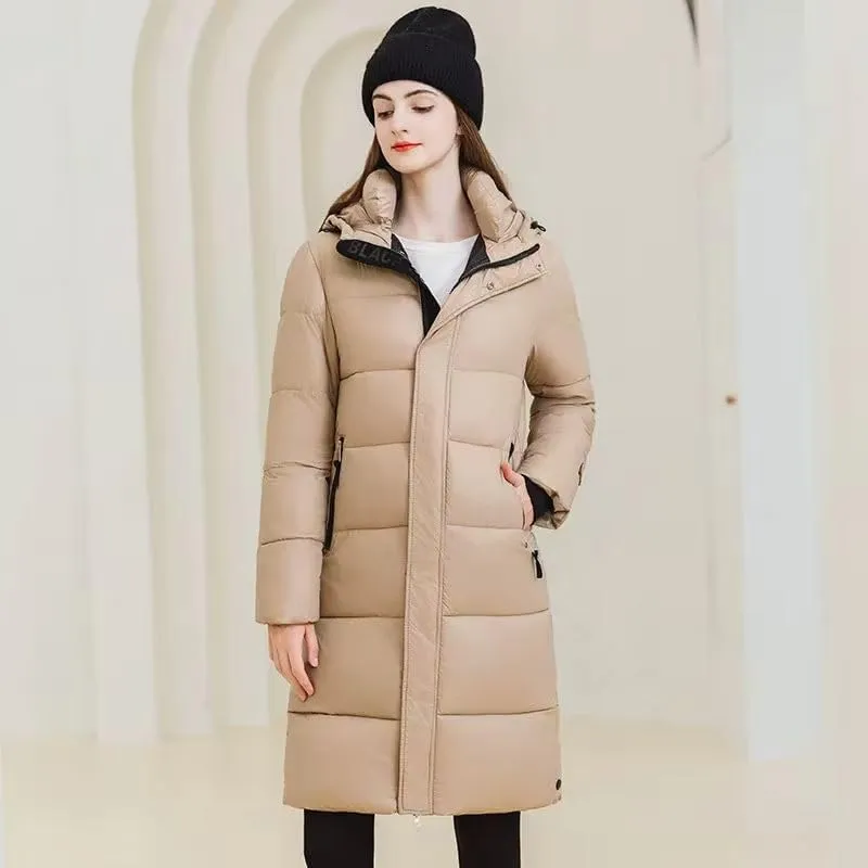 Winter Down Cotton Long Parkas Women's Thick Warm Korean Padded Jacket Winter Clothes Women Coat