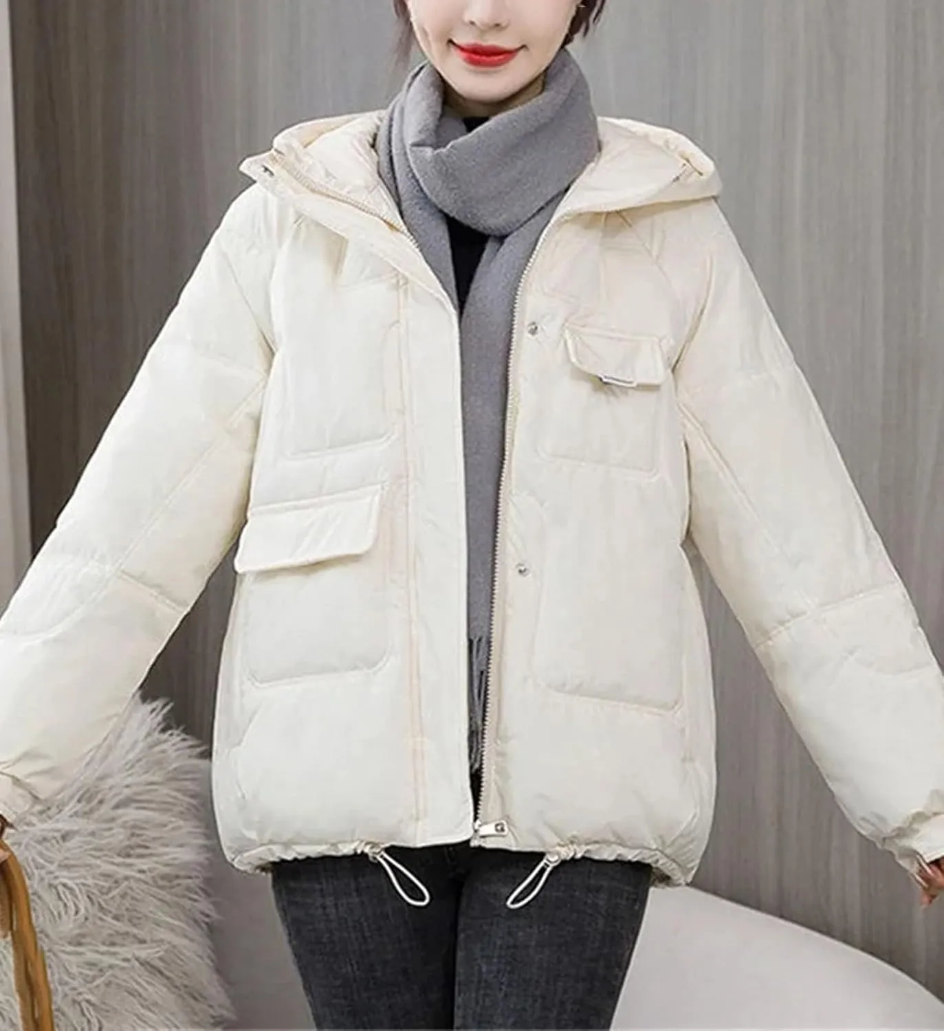 Winter Jacket Women's Thicken Overcoat Parka Hooded Down Cotton Padded Coat Bread Clothes Loose Casual Parkas