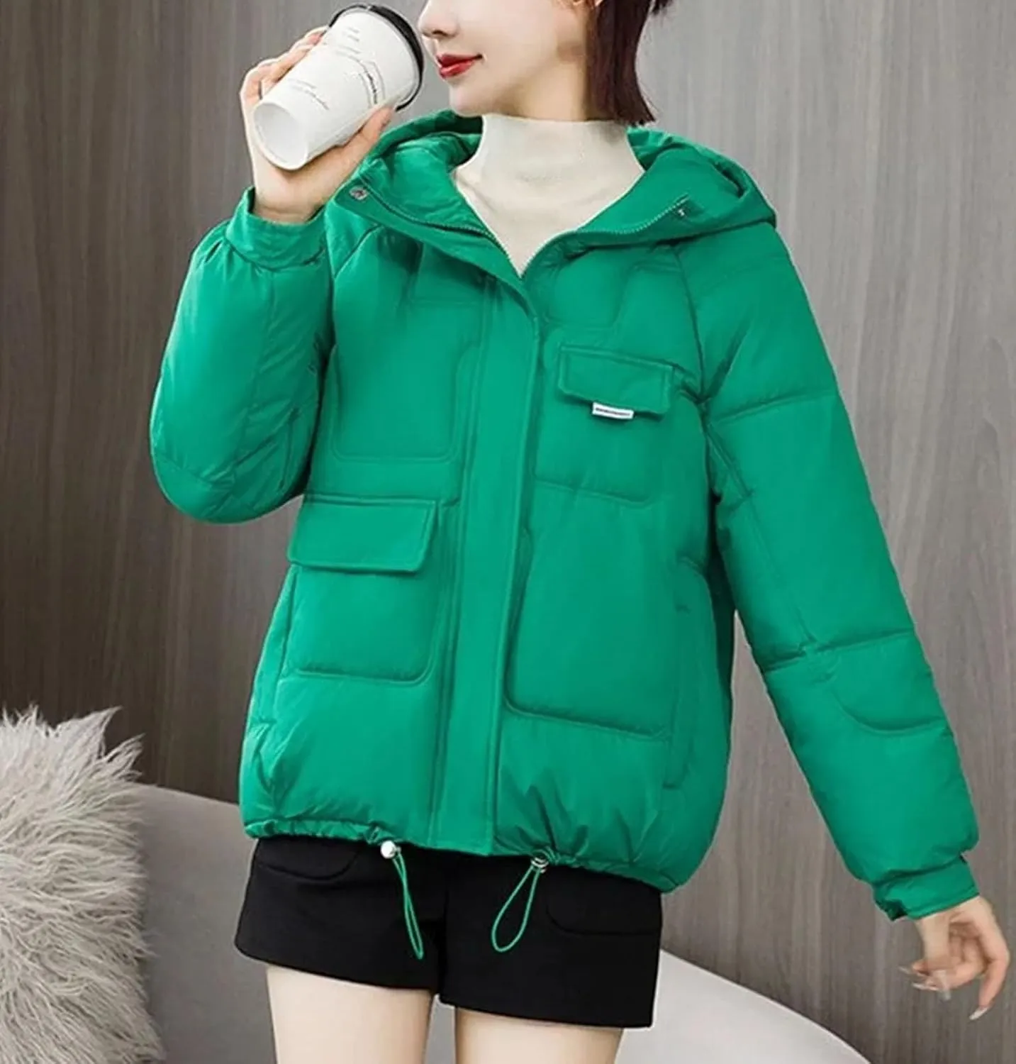 Winter Jacket Women's Thicken Overcoat Parka Hooded Down Cotton Padded Coat Bread Clothes Loose Casual Parkas