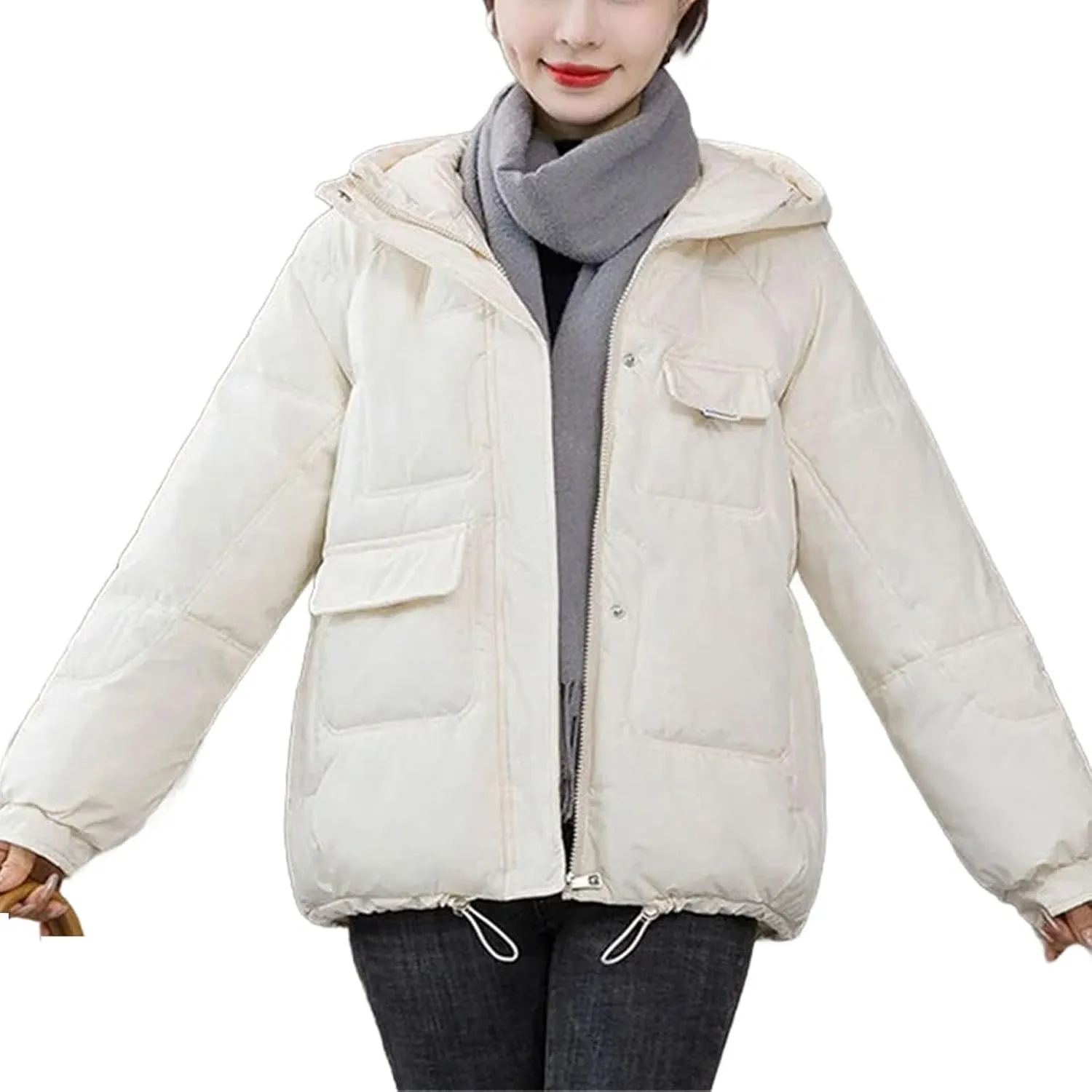 Winter Jacket Women's Thicken Overcoat Parka Hooded Down Cotton Padded Coat Bread Clothes Loose Casual Parkas