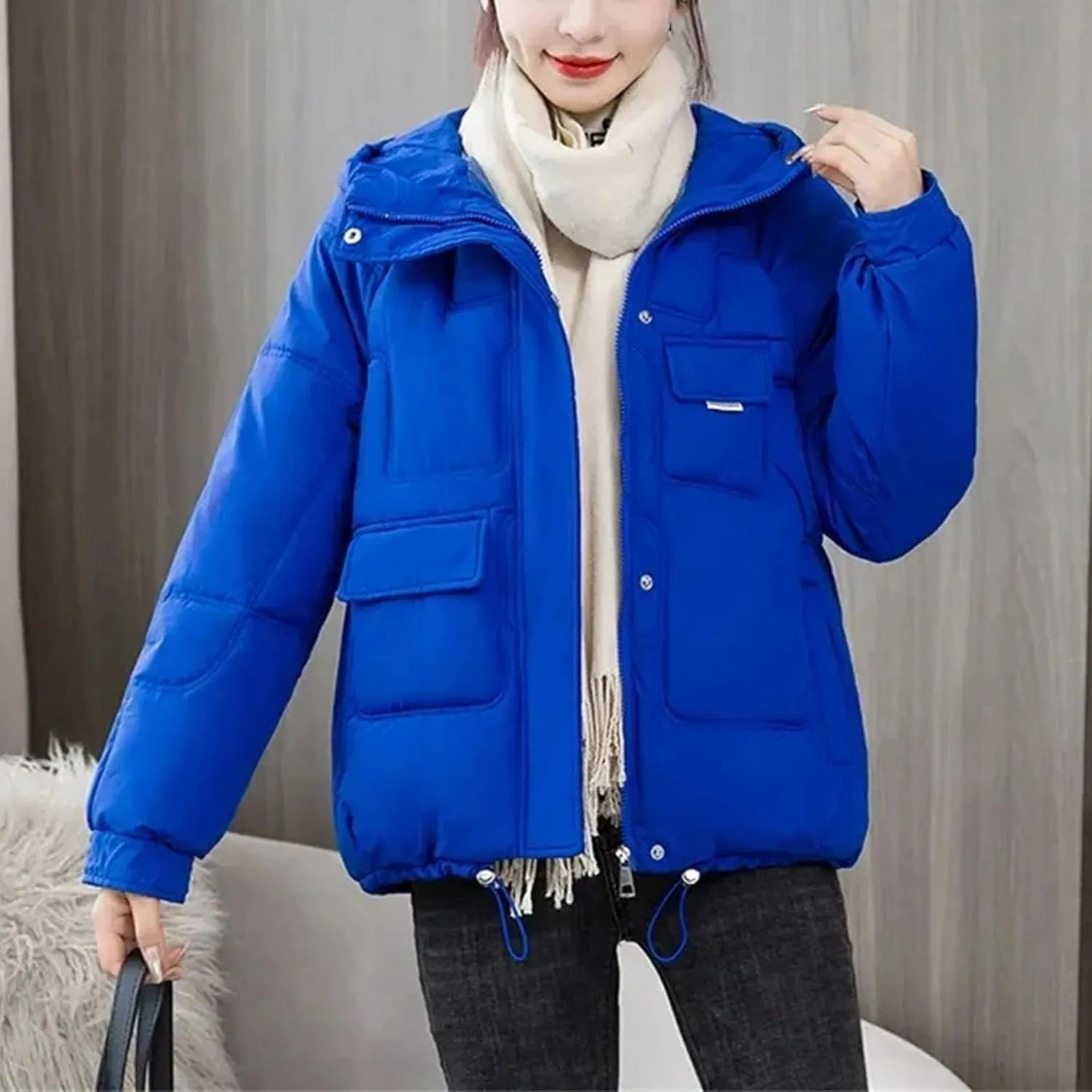 Winter Jacket Women's Thicken Overcoat Parka Hooded Down Cotton Padded Coat Bread Clothes Loose Casual Parkas