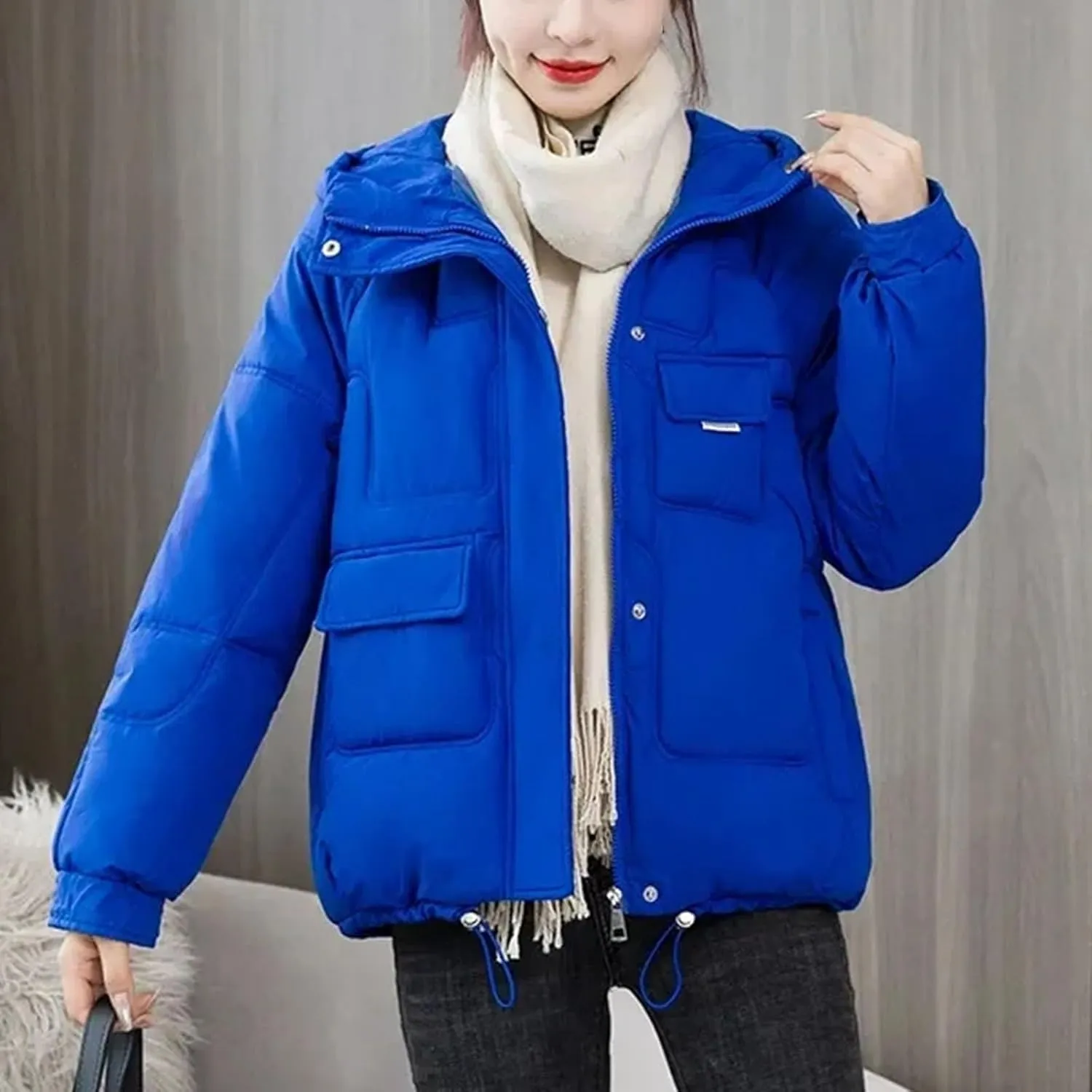 Winter Jacket Women's Thicken Overcoat Parka Hooded Down Cotton Padded Coat Bread Clothes Loose Casual Parkas