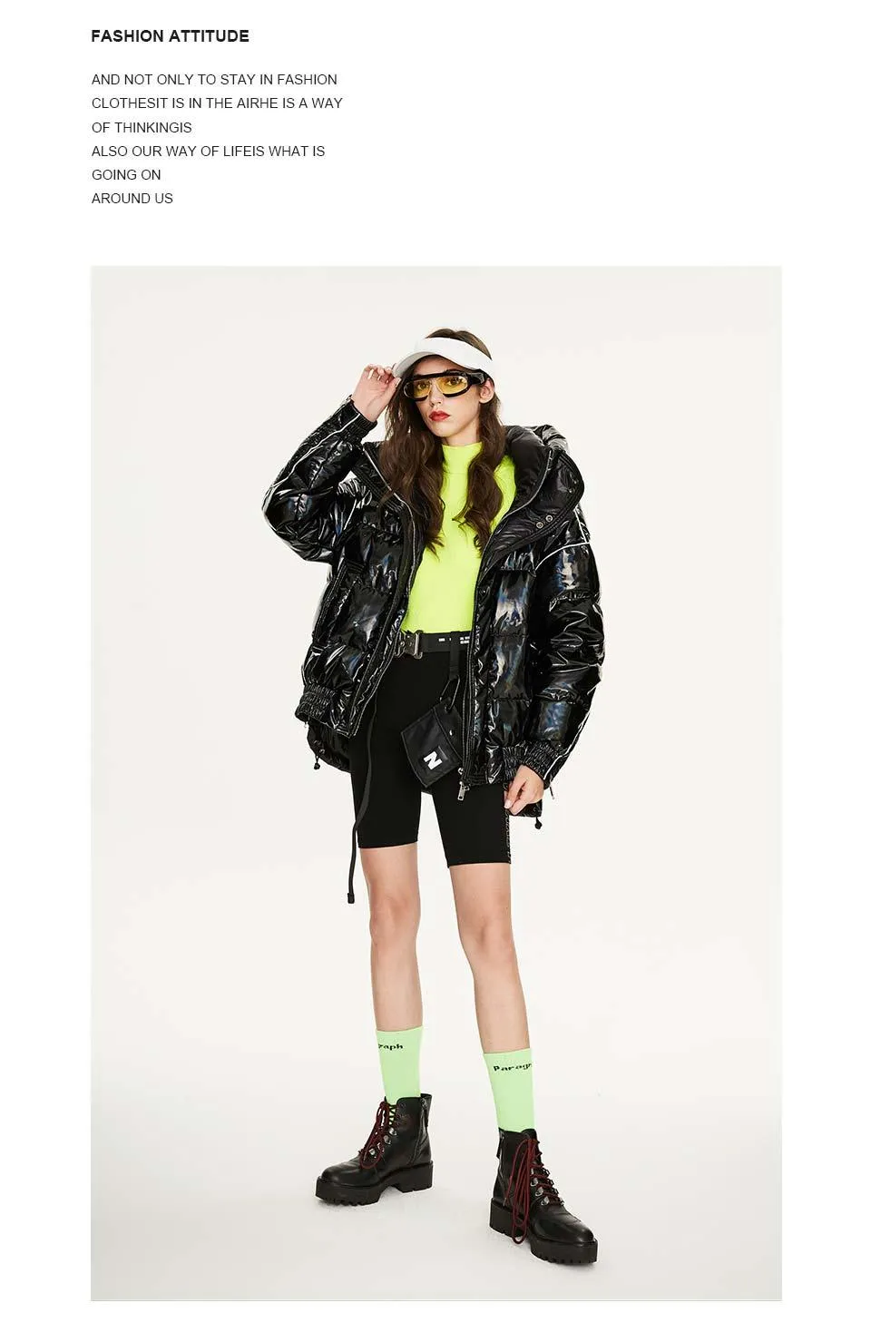 Winter New Laser Bright And Thickened Loose Down Jacket