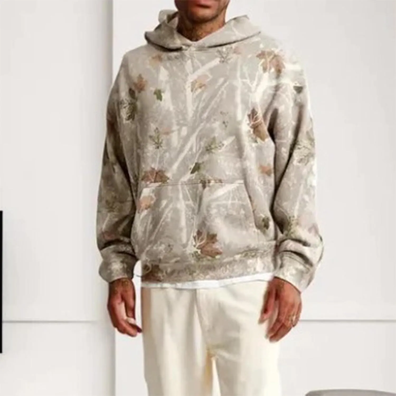 Women Camo Hoodie Oversized Pullover Sweatshirt Casual Loose Fit Workout Athletic Y2k Hoodies With Pockets