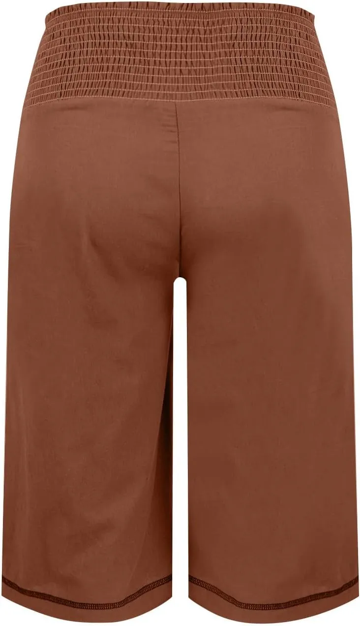 Women Linen Blend Summer Letter Patched Pants High Waist Long Lounge Plus Size Palazzo Lounge Pants Trendy