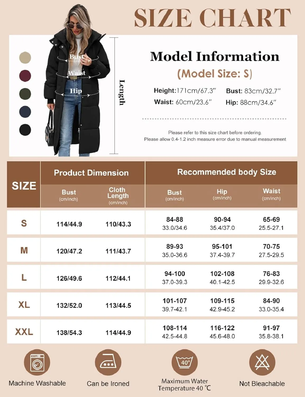 Women Long Puffer Coat Winter Warm Hooded Jacket Long Sleeve Parka Full Length Down Coats With Zip
