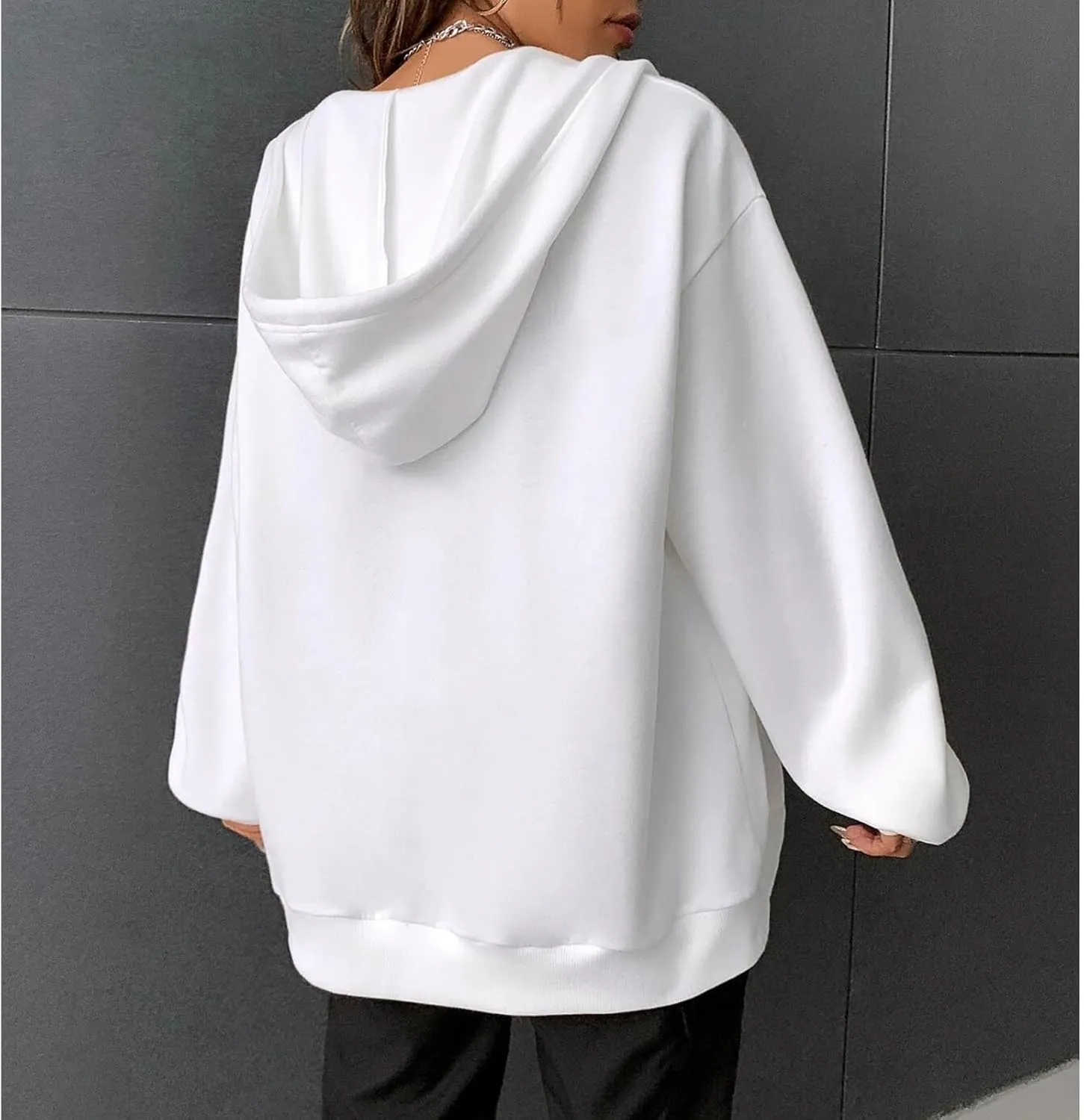 Women Men Oversized Zip Up Hoodie Sweatshirt Rhinestone Skeleton Sweatshirt Loose Fit Aesthetic Hoodies