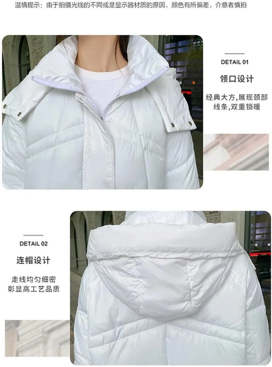 Women Winter Jacket Windproof Down Cotton Coat Long Thick Warm Padded Puffer Parkas Female Hooded Overcoat