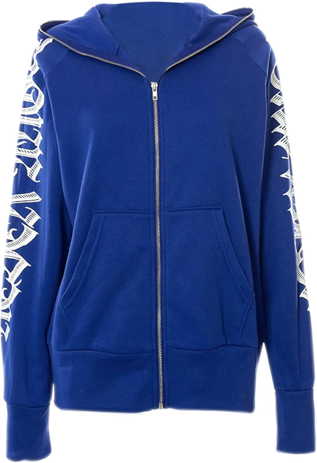 Women Zip Up Hoodie Y2k Letter Graphic Print Rhinestone Oversized Hoodies Gothic Jacket Vintage Streetwear