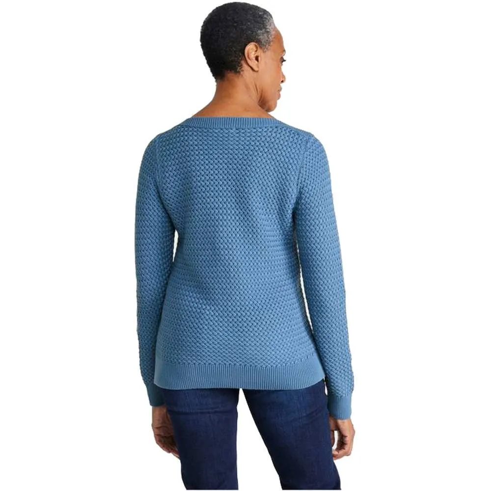 Women's Basket Weave Boatneck Sweater