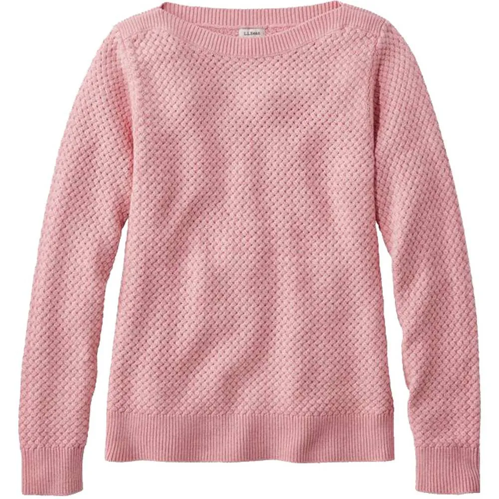 Women's Basket Weave Boatneck Sweater
