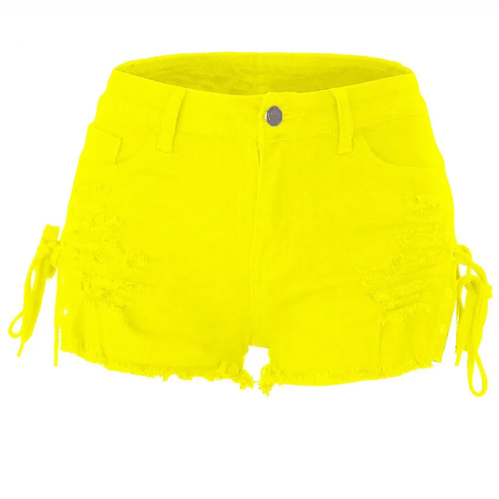 Women's Denim Shorts / Summer Stylish High Waist Sexy Mini Jeans Shorts