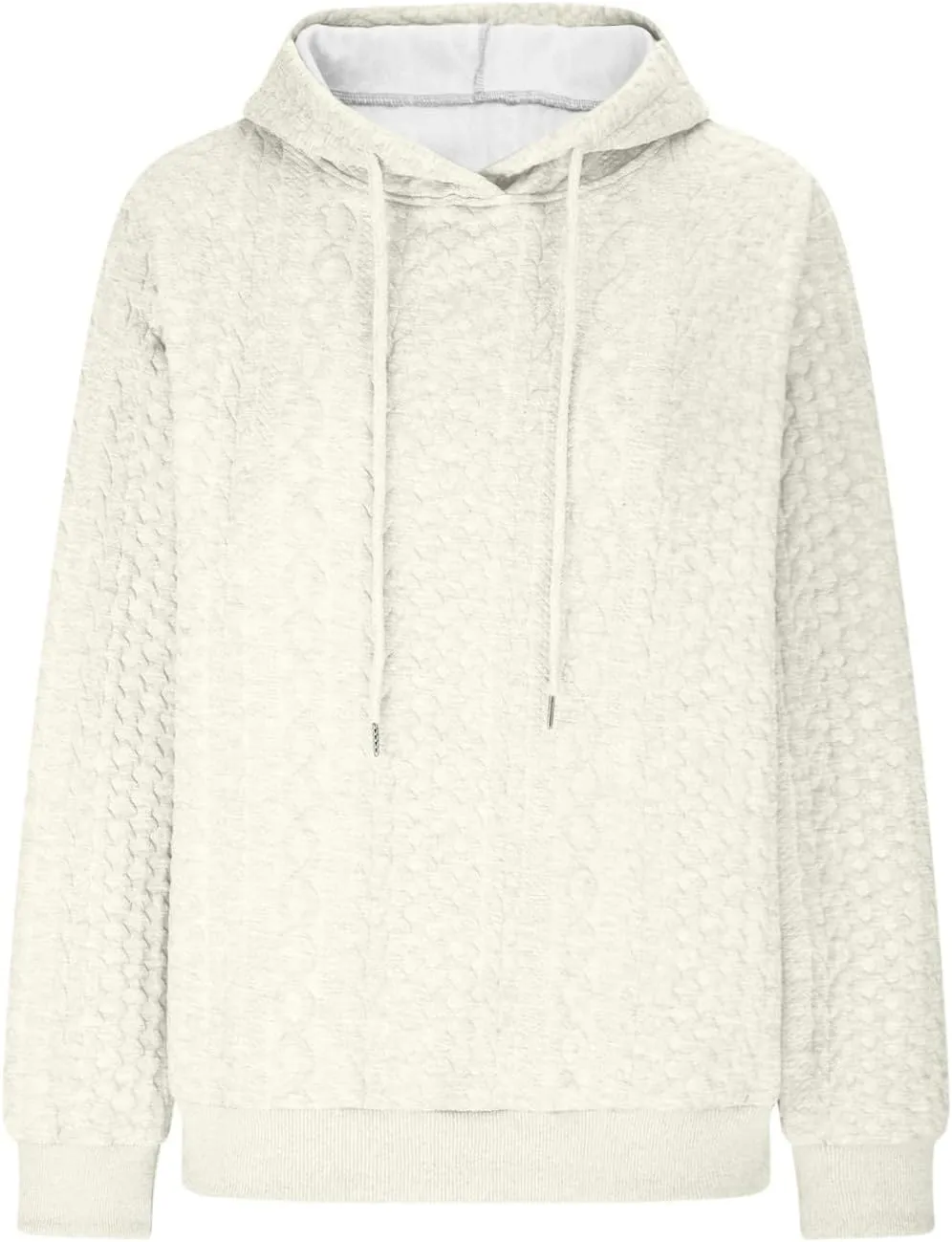 Womens Fashion Fall Sweatshirt Oversized Hoodie Casual Long Sleeve Pullover Knit Hooded Sweatshirts with Pocket S-3XL