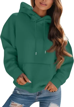 Women's Fleece Oversized Hoodies Y2k Casual Long Sleeve Pullover Sweatshirts Loose Warm comfy Hoodie Winter Clothes