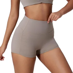 Women's High Waist Yoga Booty Shorts Workout Wrinkled Dance Hot Pants Butt Lifting Jogger Shorts Rave Outfits