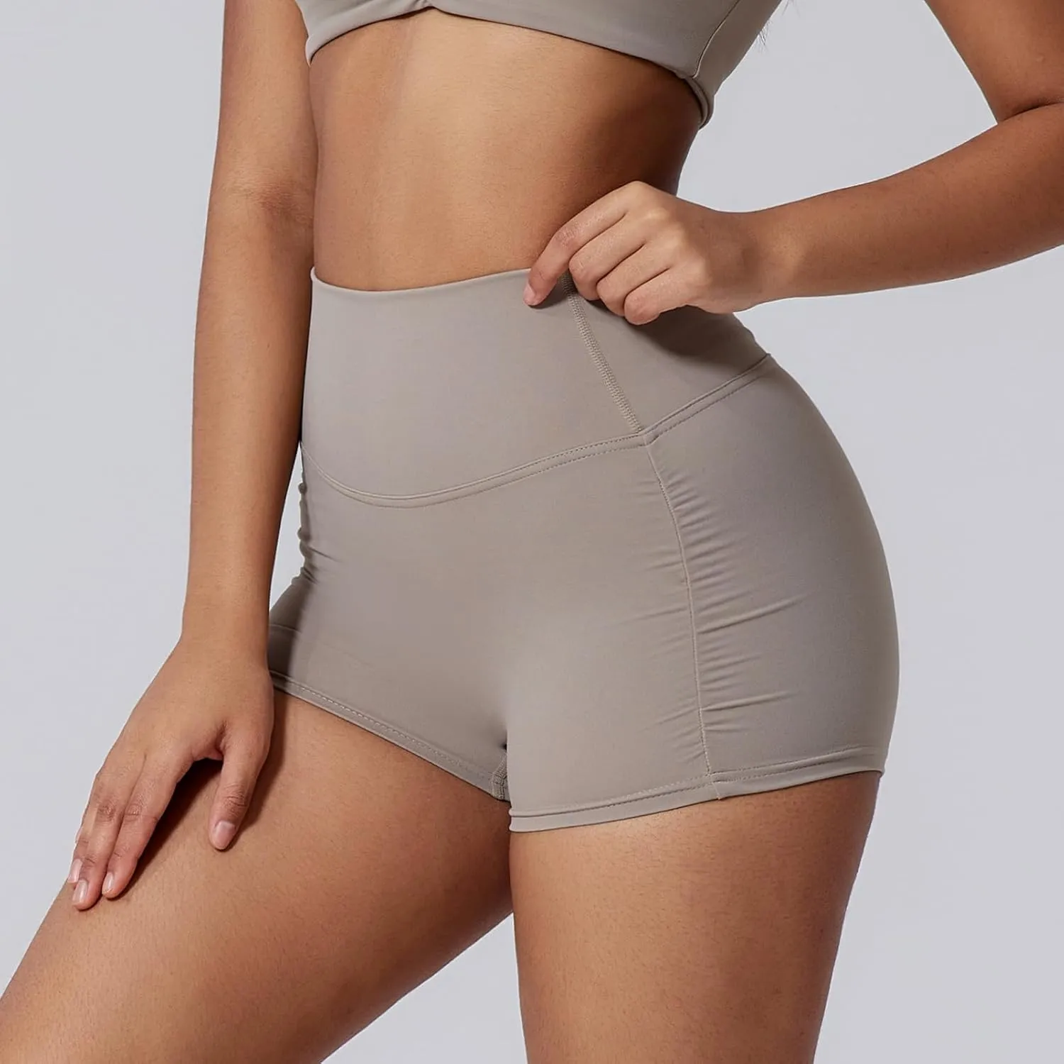 Women's High Waist Yoga Booty Shorts Workout Wrinkled Dance Hot Pants Butt Lifting Jogger Shorts Rave Outfits