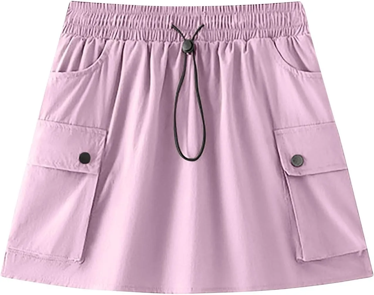 Women's Hiking Cargo Skort Skirt High Waisted Dressy Casual Workout Sport Skirt with Pockets Quick Dry Gym Shorts