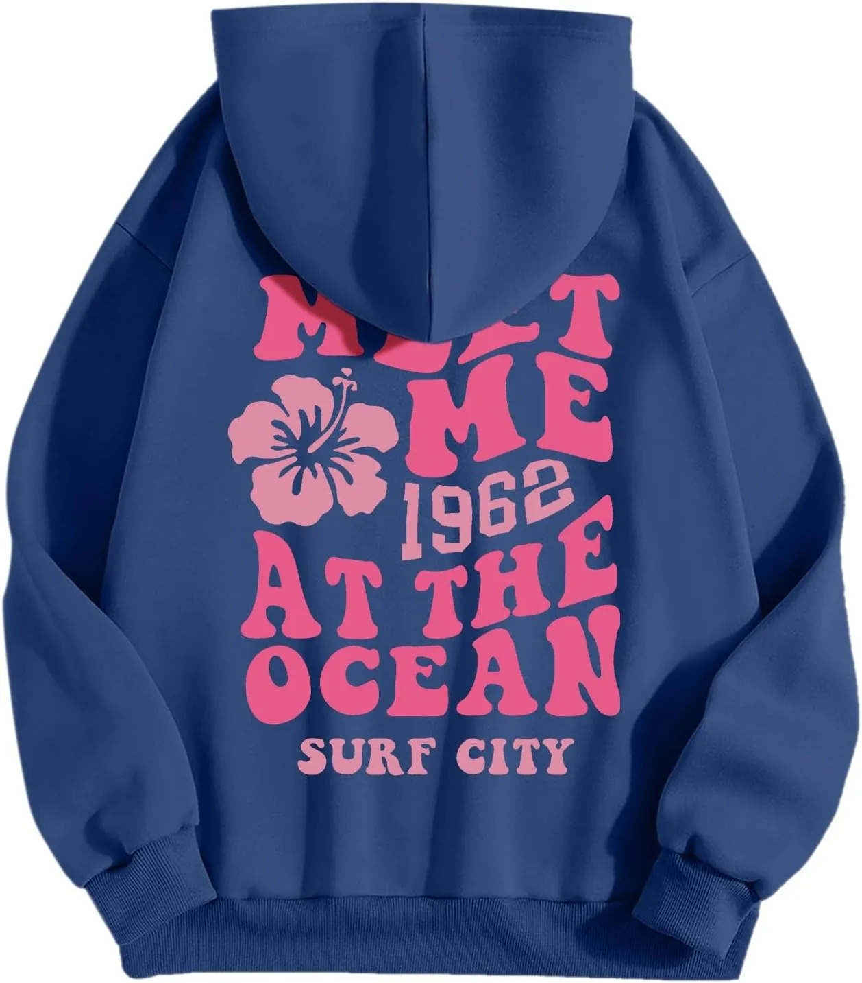 Womens Letter Print Graphic Hoodies Y2K 2025 Oversized Cute Preppy Long Sleeve Drawstring Sweatshirt with Pocket