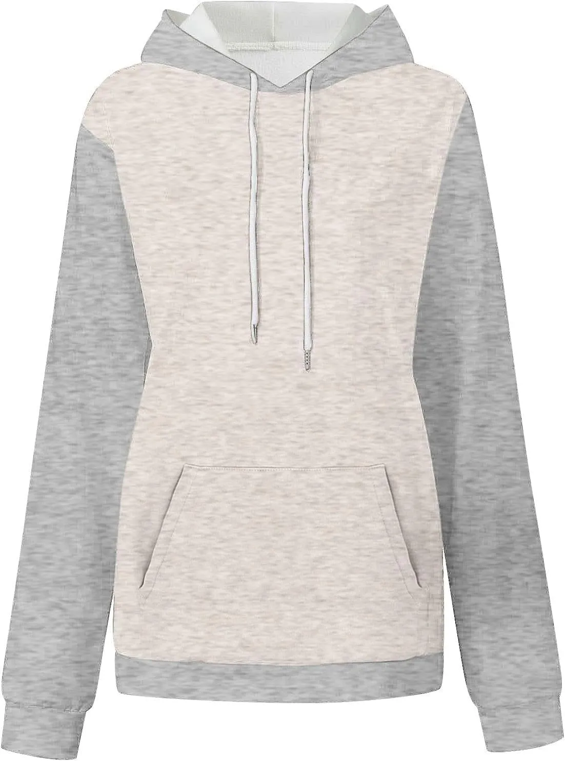 Women's Oversized Hoodies Fall Fashion Long Sleeve Hooded Sweatshirt Trendy Color Block Patchwork Y2k Pullover Tops