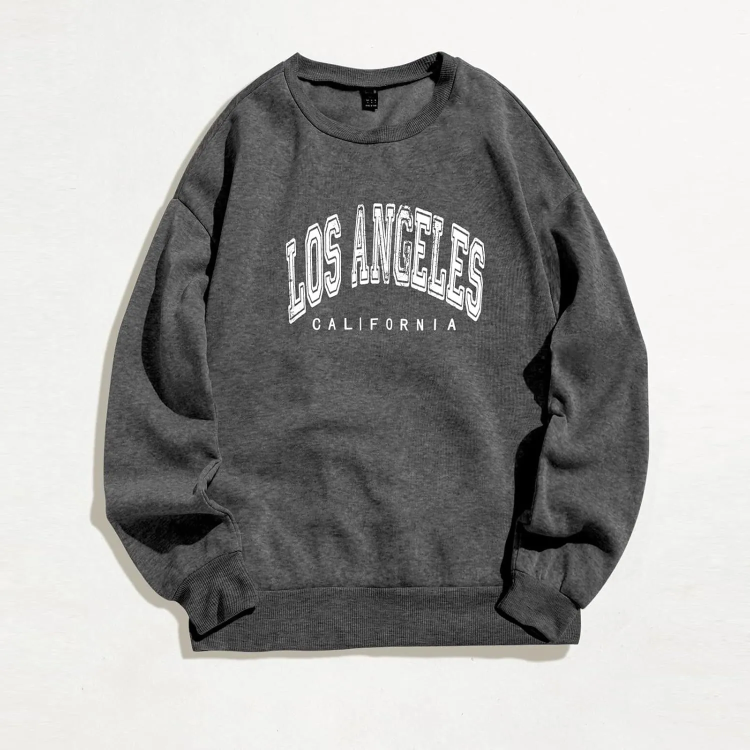 Women's Oversized Sweatshirt Los Angeles California Graphic Crewneck Long Sleeve Casual Loose Pullover Tops
