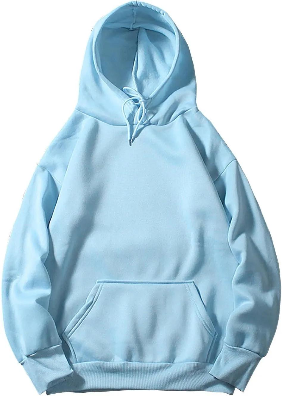 Women'S Solid Color Sweatshirt Long Sleeve Fleece Pullover Hooded Fashion Sweater With Pockets