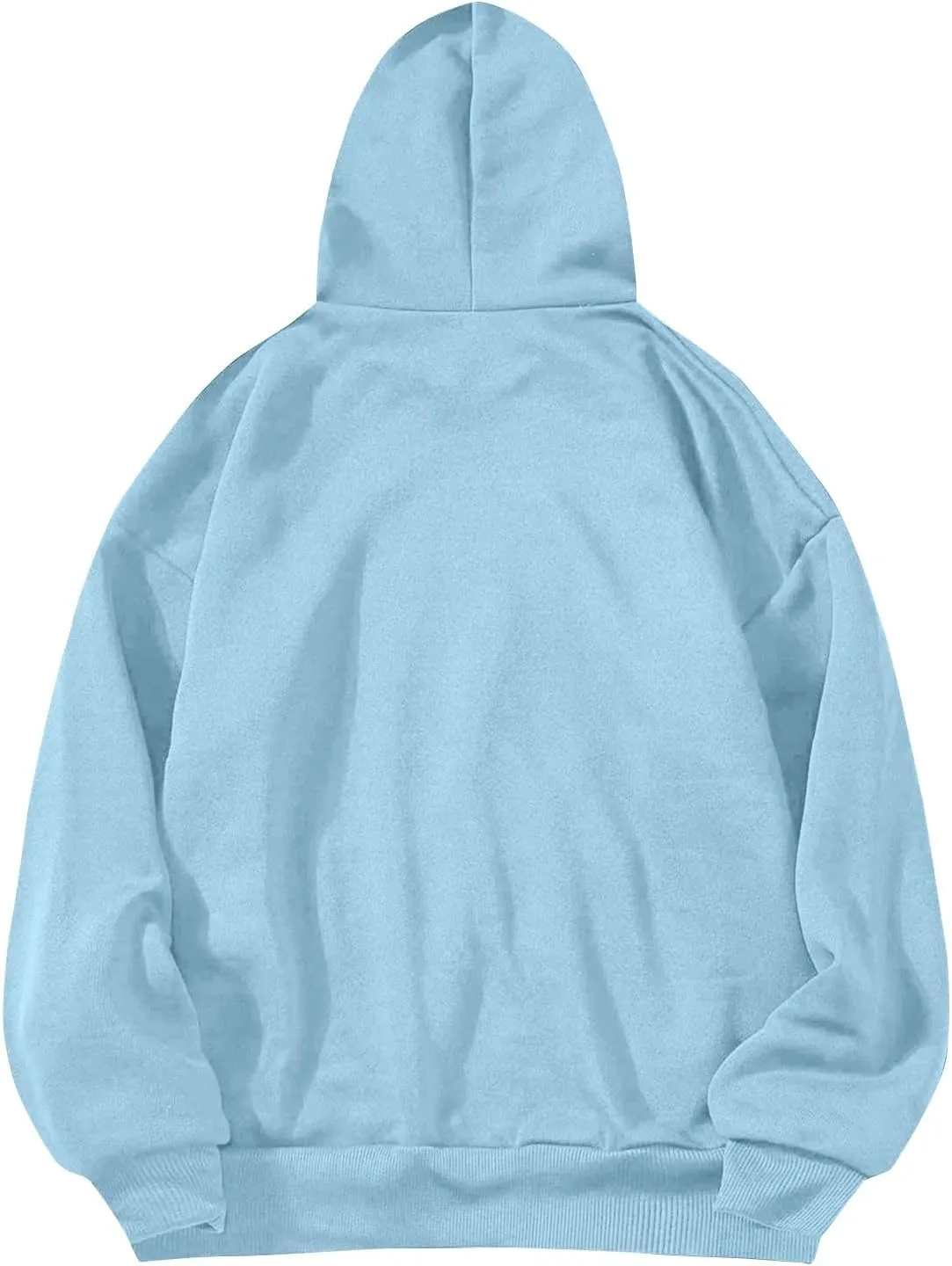 Women'S Solid Color Sweatshirt Long Sleeve Fleece Pullover Hooded Fashion Sweater With Pockets