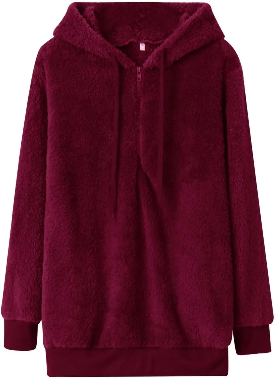 Womens Sweateshirt Oversized Pullover Hoodie Fuzzy Fleece Sweatshirt Fluffy Coat Winter Warm Coat Outwear with Pocket