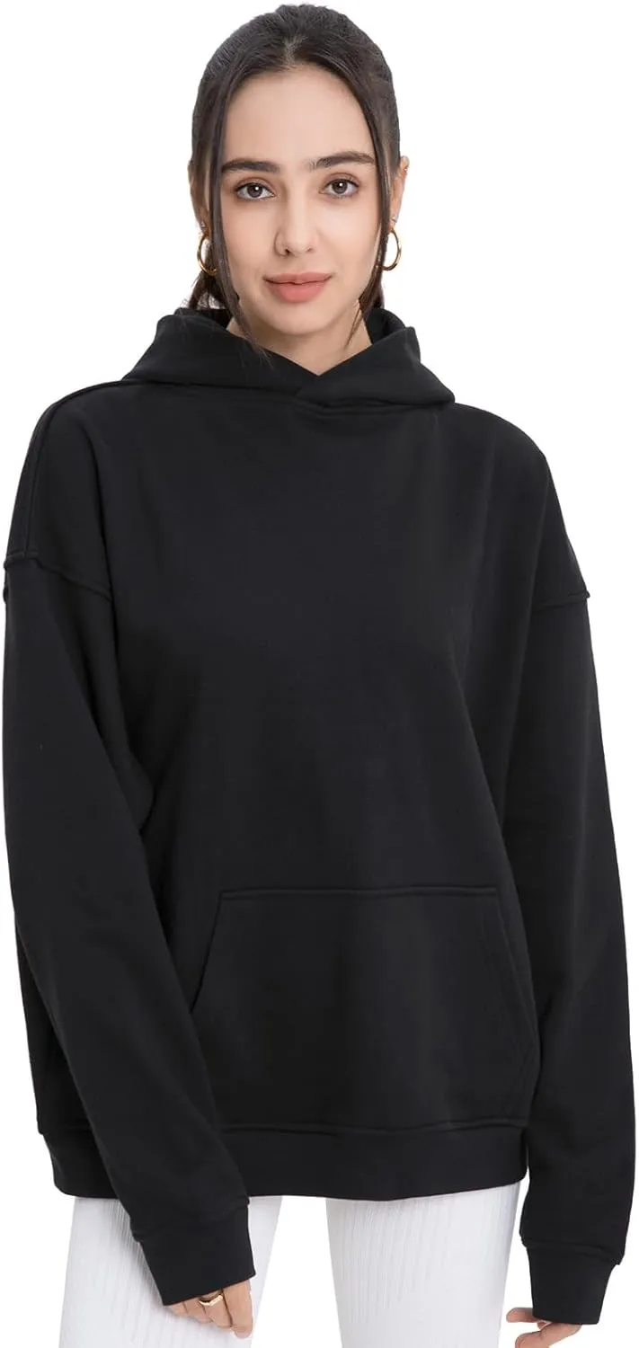 Womens Sweatshirts Hoodies Thin Spring and Fall loose Fashion Comfy Long Sleeve with Pockets Pullover