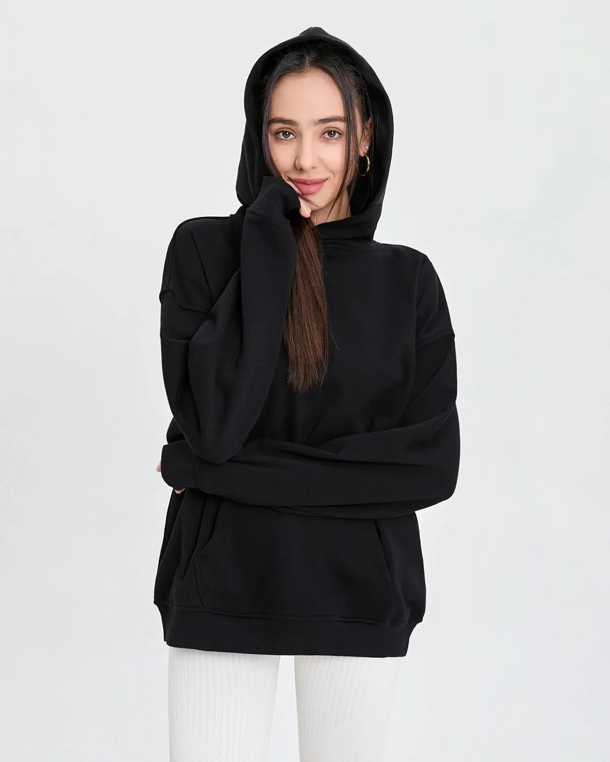 Womens Sweatshirts Hoodies Thin Spring and Fall loose Fashion Comfy Long Sleeve with Pockets Pullover