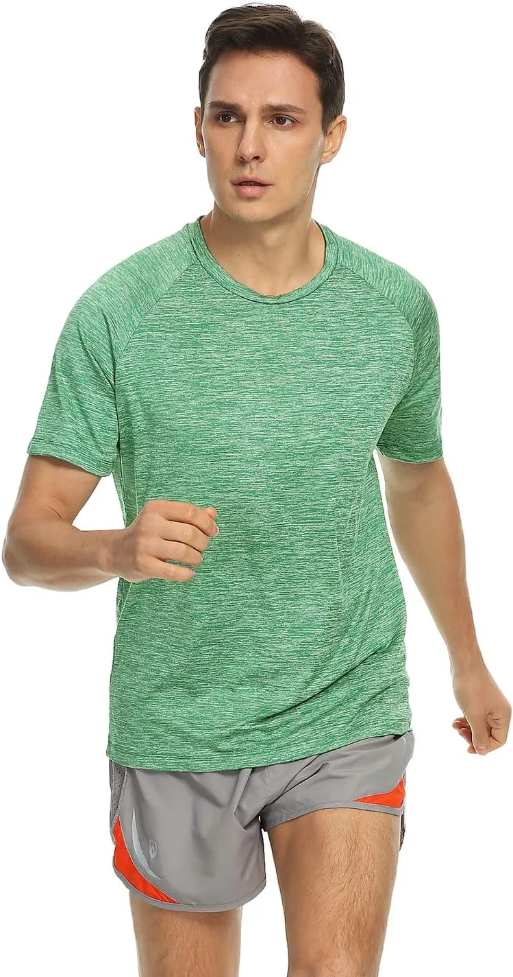 Xelky 4-5 Pack Men's Dry Fit T Shirt Moisture Wicking Athletic Tees Exercise Fitness Activewear Short Sleeves Gym Workout Top