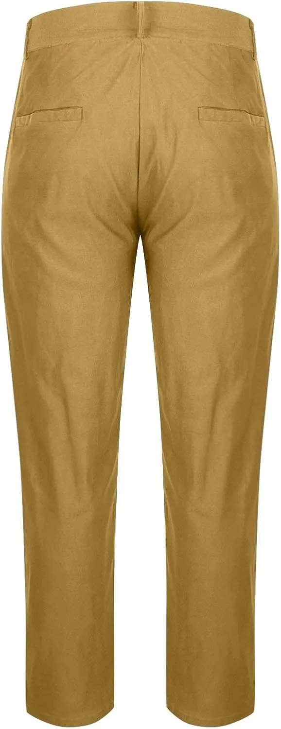 Xiaojmake Mens Chinos Pants Skinny Trousers Casual Wedding Suit Pants Slim Fit Dress Pants Stretch Flat-Front Tapered Slacks