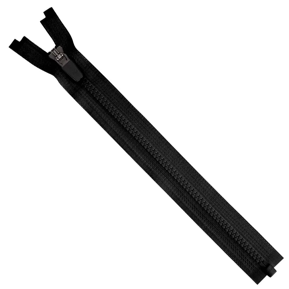 YKK- #5 Solid Black & White Vislon Open-End YKK Zipper