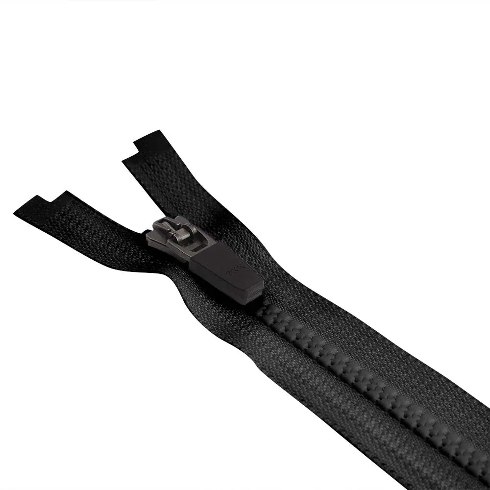 YKK- #5 Solid Black & White Vislon Open-End YKK Zipper